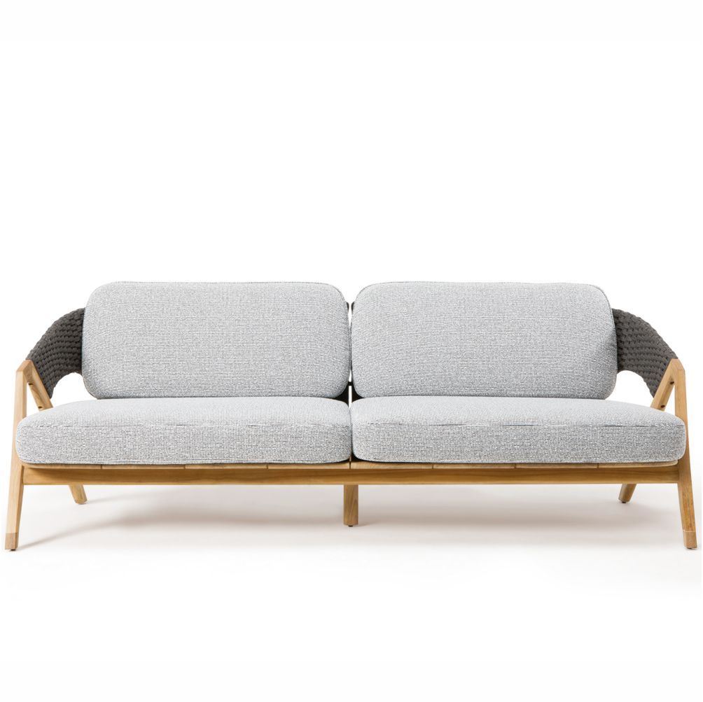 knit sofa and armchair