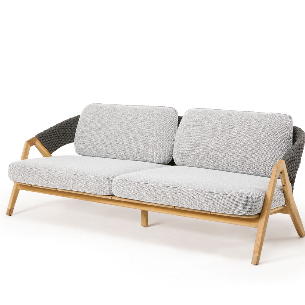 knit sofa and armchair