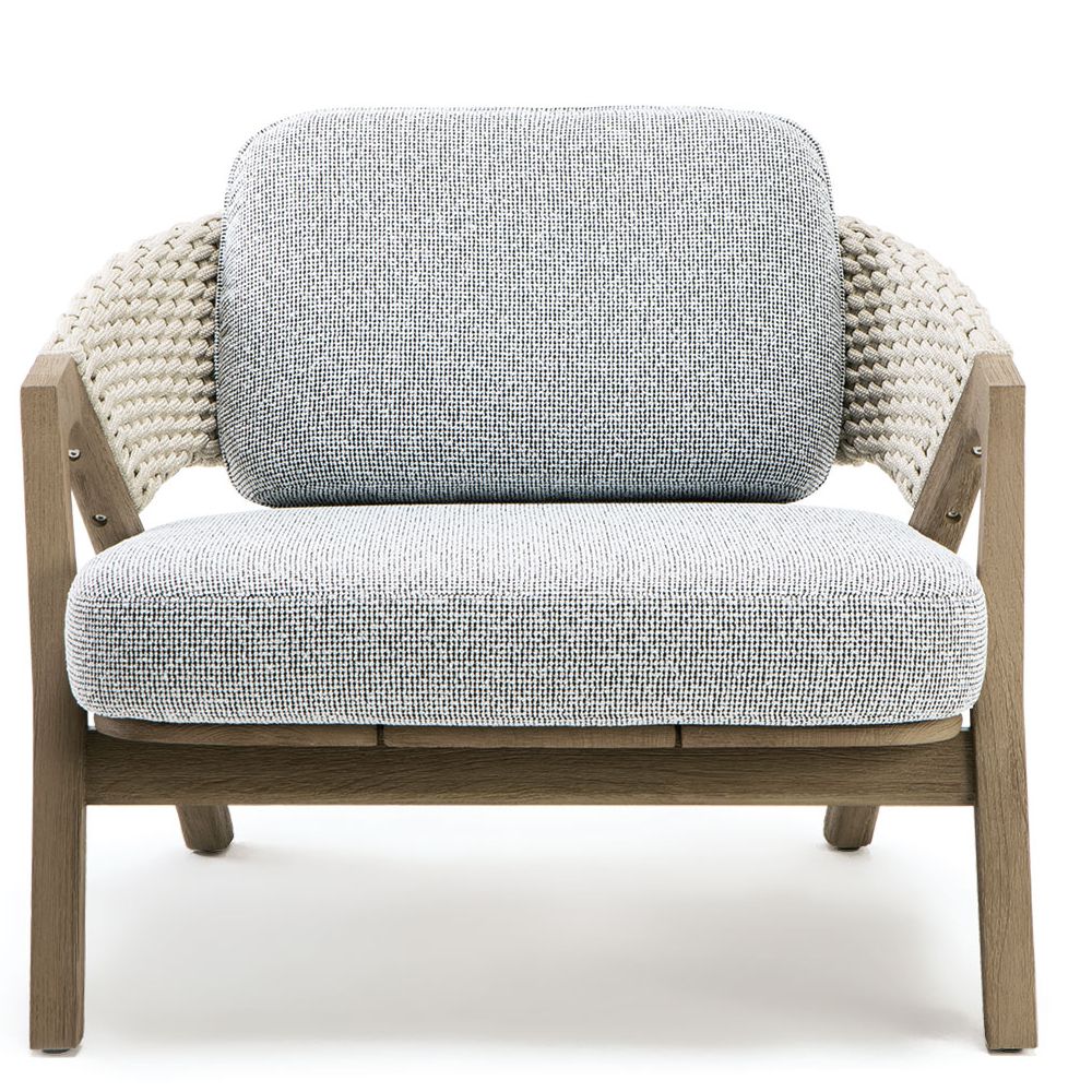 knit sofa and armchair