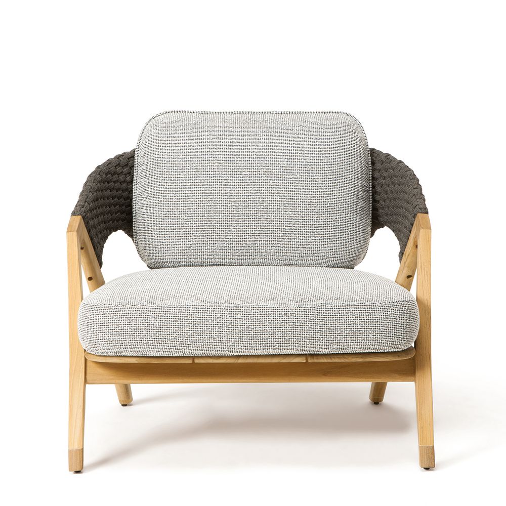 knit sofa and armchair